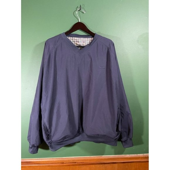 Tim Cup Other - Tin Cup - Men's Blue V-Neck Long Sleeve Golf Windbreaker - Size XL